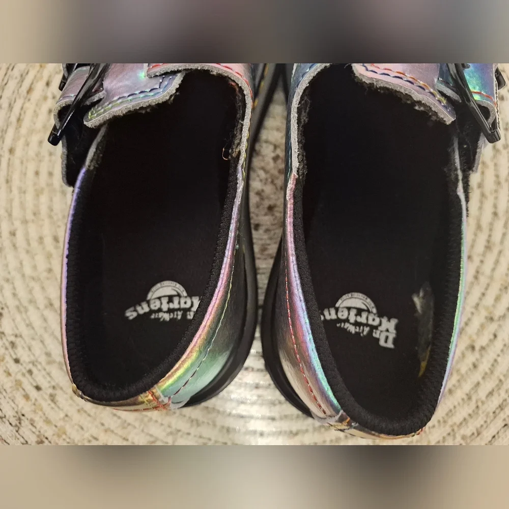 Dr Martens 8065 Kids Iridescent Mary Jane Shoes - Size 2.